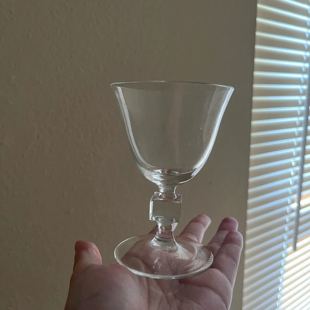 Set of 6 Small Glass Goblets